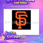 Free Orange San Francisco Free Giants Sport Logos Free SVG - Instant Download