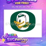 Free Oregon Duck Head Free Green Scarf Sport Logos Free SVG - Instant Download