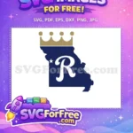 Free Kansas City Royals Missouri Free State Outline Gold Crown Free SVG - Instant Download