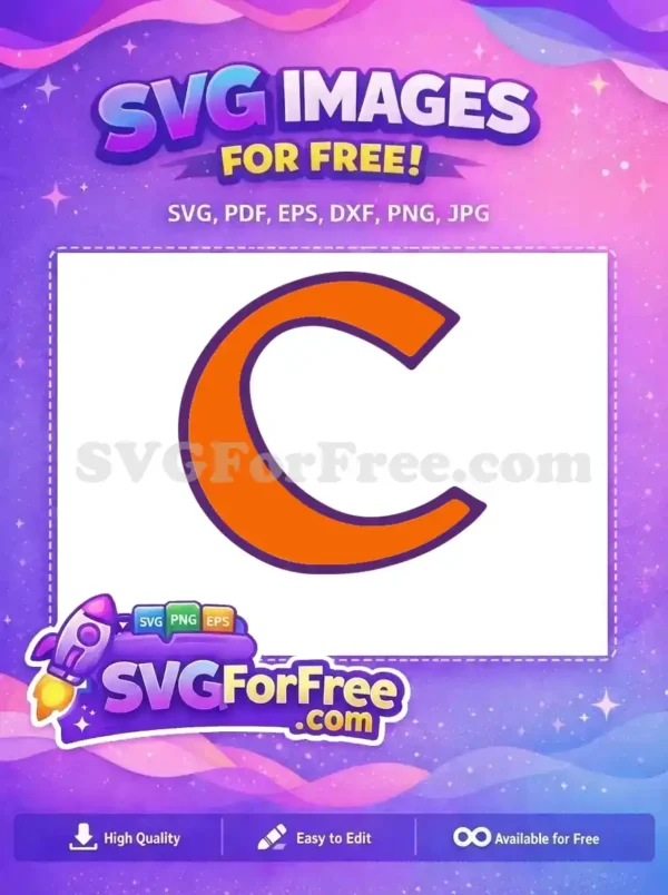 Free Orange Purple Outline Free Clemson Tigers Sport Logos Free SVG