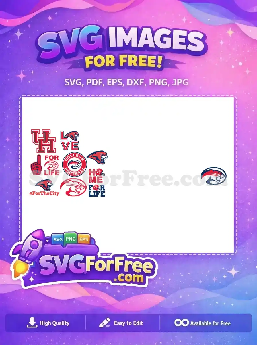 Free Houston Cougars Logos Free Football Red Design Free SVG