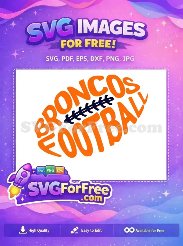 Free Orange Broncos Free Football Sport Logos Free SVG