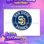 Free Navy Gold Free Padres Logo Design Free SVG - Instant Download