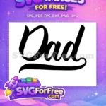 Free Dad Script Free Father's Day Sports Free SVG - Instant Download