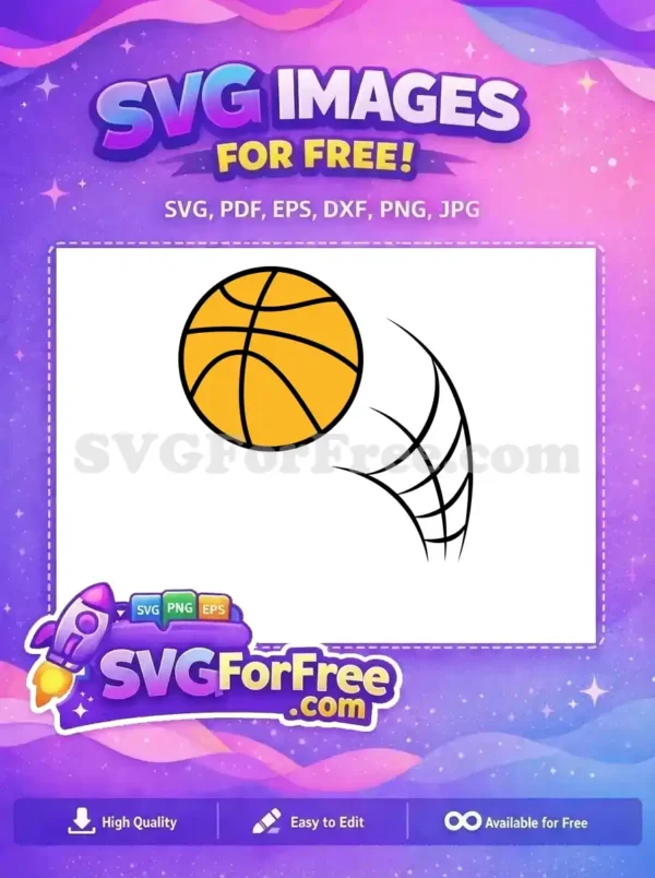 Free Yellow Basketball Free Net Sports Free SVG