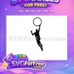 Free Silhouette Dunking Free Basketball Player Sports Free SVG - Instant Download