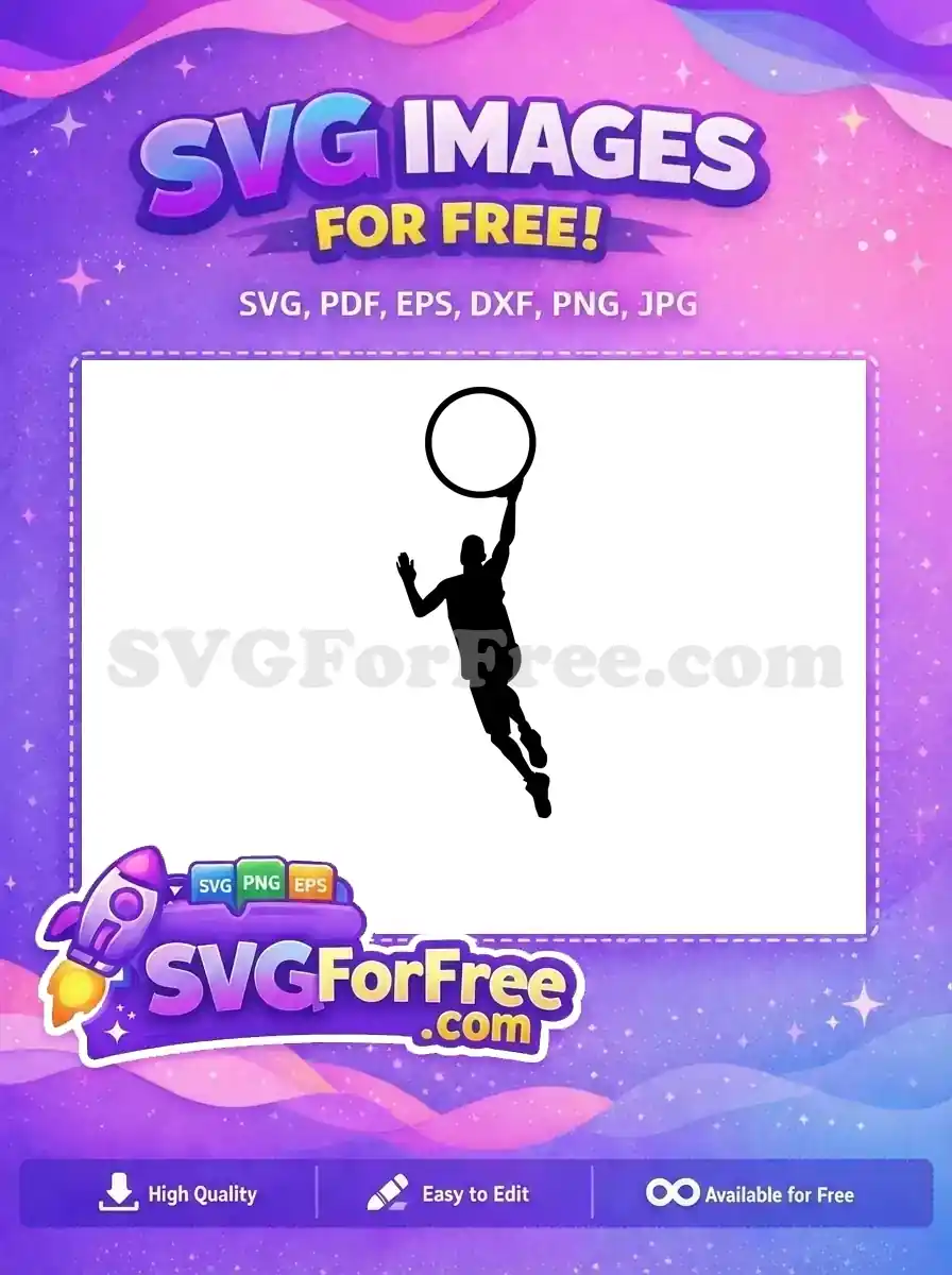 Free Silhouette Dunking Free Basketball Player Sports Free SVG