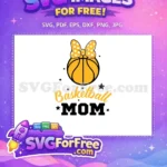 Free Polka Dot Bow Free Basketball Mom Design Free SVG 1 - Instant Download