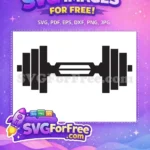 Free Black Dumbbell Free Weights Gym Free SVG - Instant Download