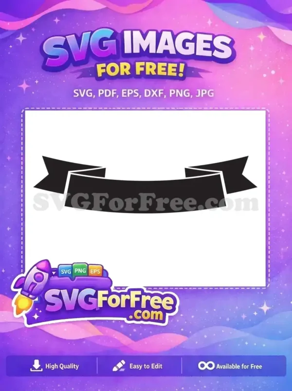 Free Black Ribbon Banner Free Sports American Football Free SVG