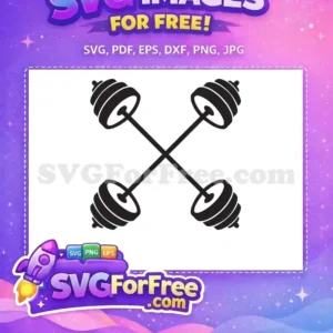 Free Black Barbell Free Gym Crossfit Sports Free SVG