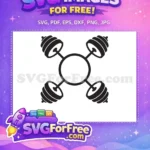 Free Black Dumbbell Free Gym Barbell Sports Free SVG - Instant Download