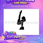 Free Gymnast Silhouette Free Handstand Beam Pose Free SVG - Instant Download