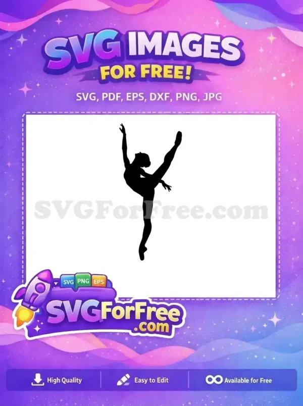 Free Ballerina Silhouette Free Elegant Pose Dance Free SVG