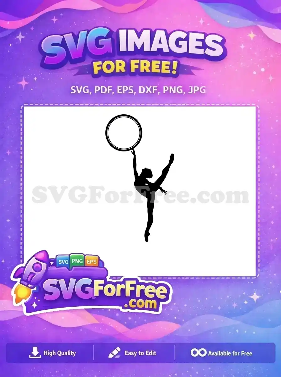 Free Silhouette Ballerina Free Hula Hoop Dance Free SVG