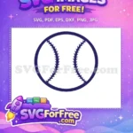 Free Dark Blue Seam Free Sports Basketball Free SVG - Instant Download