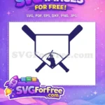 Free Baseball Player Silhouette Free Baseball Bats Frame Free SVG - Instant Download