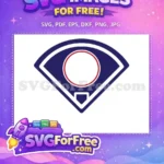 Free Baseball Field Free Red Circle Sports Free SVG - Instant Download