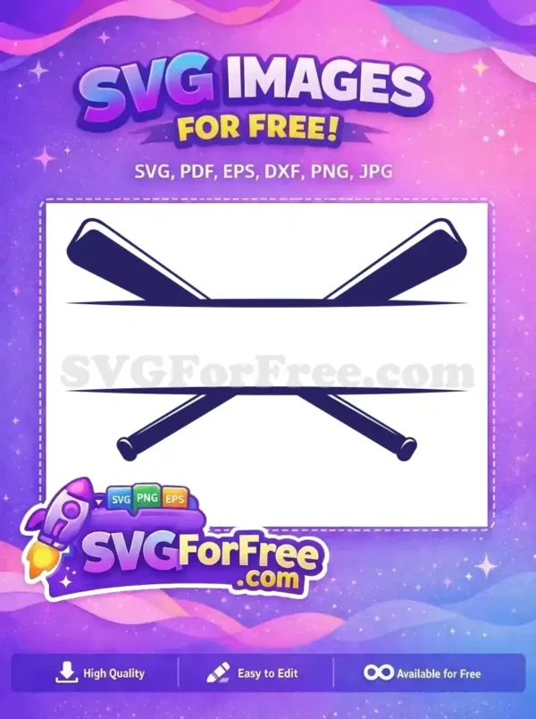 Free Crossed Bats Free Sports Design Baseball Free SVG