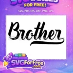 Free Brother Silhouette Free Sports American Football Brother Free SVG - Instant Download