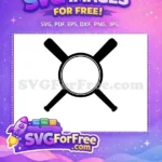 Free Crossed Bats Free Circle Emblem Sports Free SVG - Instant Download