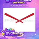 Free Crossed Red Bats Free Sports American Football Free SVG - Instant Download