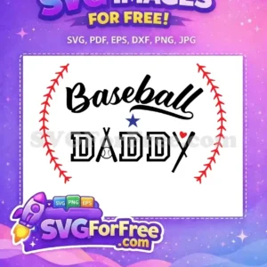 Free Baseball Stitching Free Baseball Daddy Design Free SVG