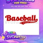 Free Red Baseball Free Sports Team Free SVG - Instant Download