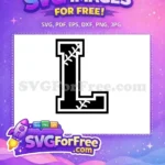 Free Letter L Baseball Free Sports Initial Free SVG - Instant Download