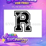 Free Letter R Free Baseball Stitch Sports Free SVG - Instant Download
