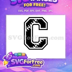 Free Baseball Stitching Free Letter C Sports Free SVG