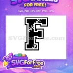 Free Floral Letter F Free Baseball Sports Free SVG - Instant Download