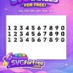 Free Baseball Stitch Numbers Free Sports Font Numbers Free SVG - Instant Download