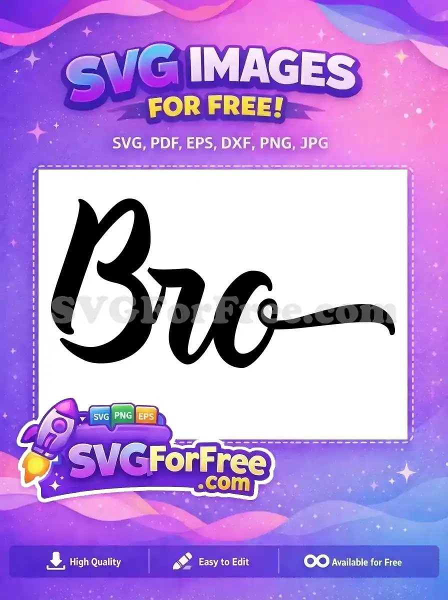 Free Calligraphy Text Free Bro Sports American Football Free SVG