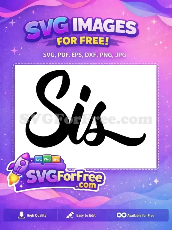Free Sis Name Free Sister Monogram Free SVG