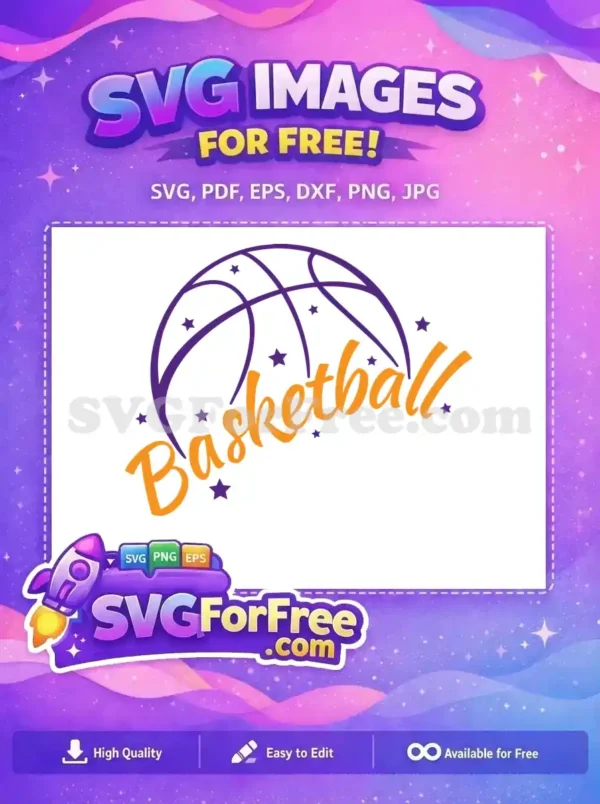 Free Purple Lines Free Orange Text Basketball Free SVG Free Purple Lines Free Orange Text Basketball Free SVG