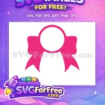 Free Bright Pink Ribbon Award Free Decoration Sports Free SVG - Instant Download