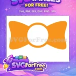 Free Orange Bow Tie Free Sports Logos Decorations Free SVG - Instant Download