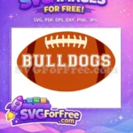 Free Orange Football Free Bulldogs Text Sports Free SVG - Instant Download