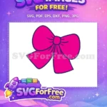 Free Magenta Bow Free Sports Decorations Simple Free SVG - Instant Download
