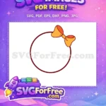 Free Orange Bow Free Maroon Circle Sports Free SVG - Instant Download