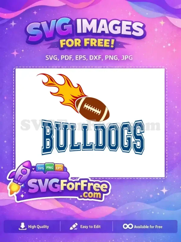 Free Flaming Football Free Bulldogs Team Sports Free SVG Free Flaming Football Free Bulldogs Team Sports Free SVG
