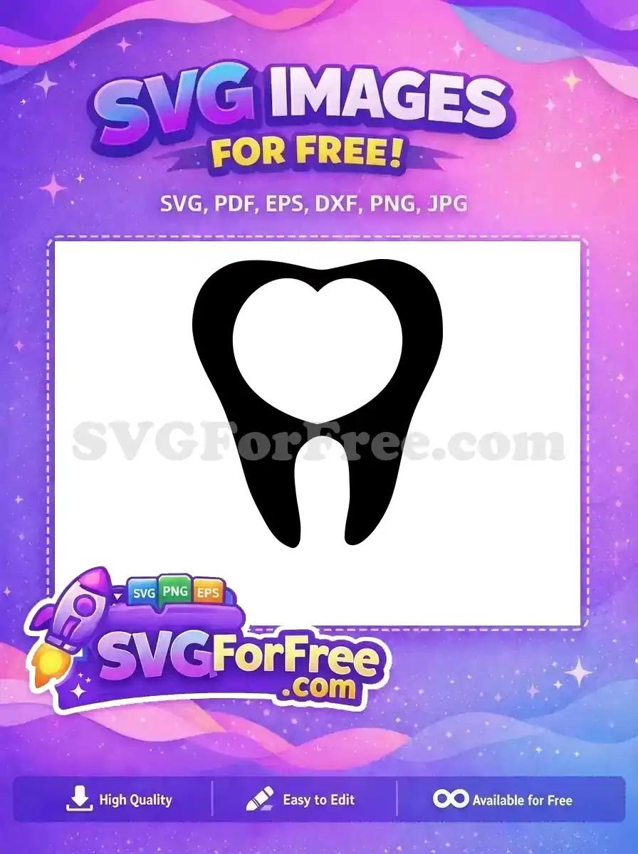 Free Heart Tooth Free Dental Clinic Sports Free SVG