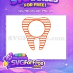 Free Orange Horizontal Lines Free Dental Clinic Logo Free SVG - Instant Download