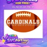 Free Brown Football Free Cardinals Team Sports Free SVG - Instant Download