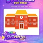 Free Red School Free Building Education Sports Logos Free SVG - Instant Download