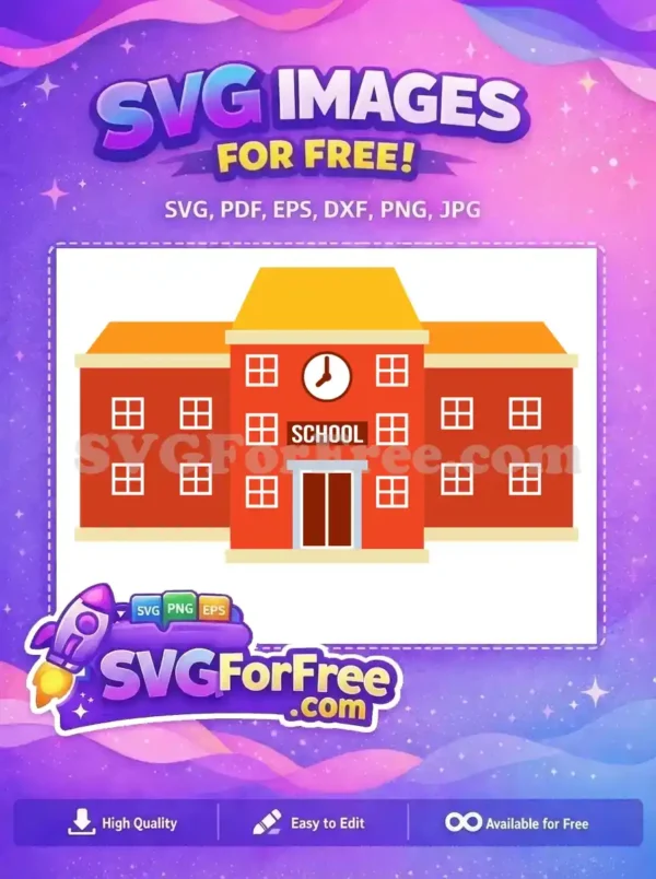 Free Red School Free Building Education Sports Logos Free SVG