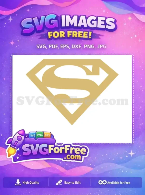 Free Golden Superman Logo Free Sports Emblem Superman Free SVG Free Golden Superman Logo Free Sports Emblem Superman Free SVG