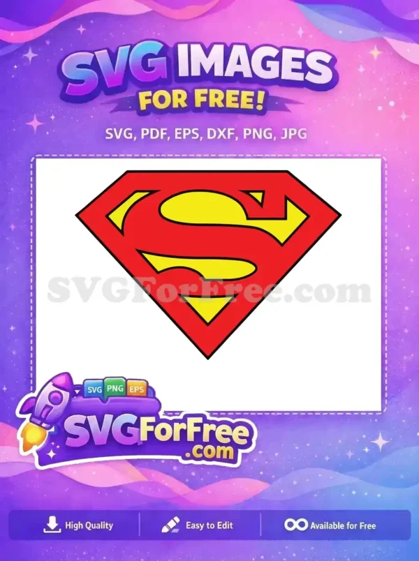 Free Red Yellow Shield Free Superman Logo Free SVG