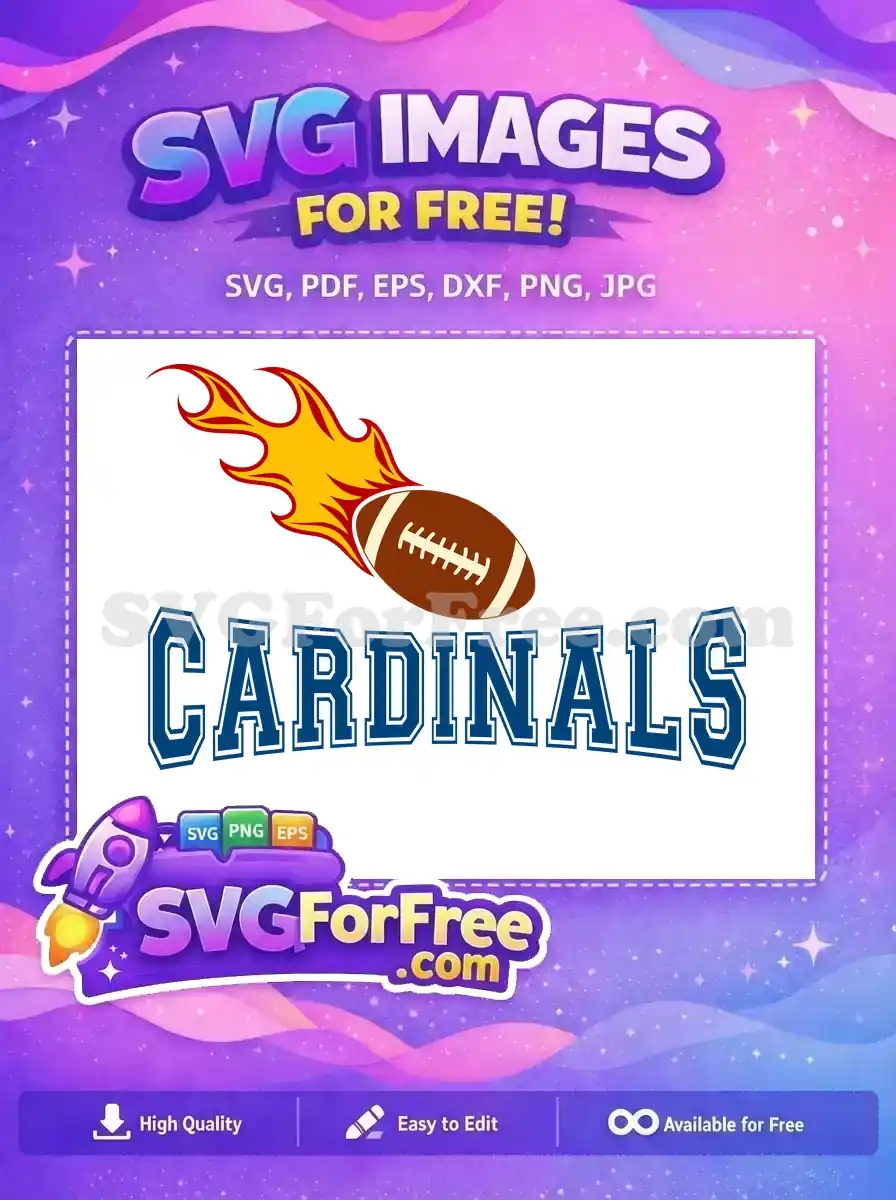 Free Flaming Football Free Cardinals Team Sports Free SVG